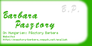 barbara pasztory business card